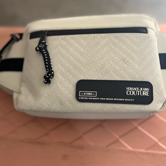 Versace Bags White And Black Fanny Pack Versace Couture Poshmark